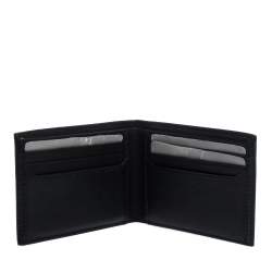 Tumi Black Leather Slim Bifold Wallet