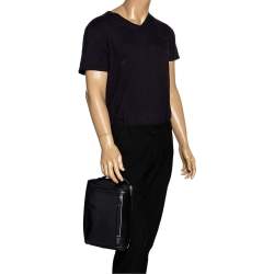 Pre Owned Tumi Black Nylon and Leather Richmond Travel Pouch