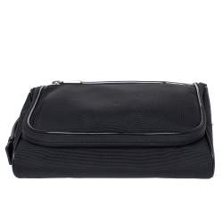 Pre Owned Tumi Black Nylon and Leather Richmond Travel Pouch