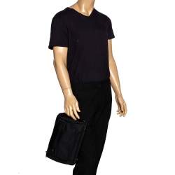 Tumi Black Nylon and Leather Vanity Pouch