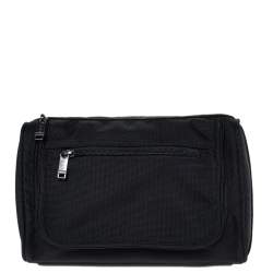 Tumi Black Nylon and Leather Vanity Pouch
