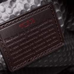 Pre Owned TUMI Grey/Brown Canvas and Leather Alpha Bravo Briefcase 