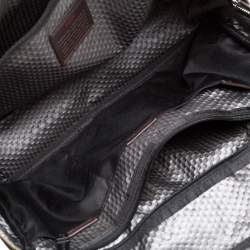 Pre Owned TUMI Grey/Brown Canvas and Leather Alpha Bravo Briefcase 