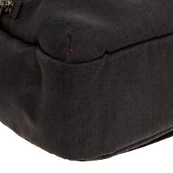 Pre Owned TUMI Grey/Brown Canvas and Leather Alpha Bravo Briefcase 