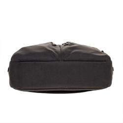 Pre Owned TUMI Grey/Brown Canvas and Leather Alpha Bravo Briefcase 