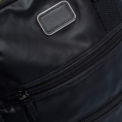 Tumi Black Coated Canvas and Leather Alpha 3 Brief Pack Backpack