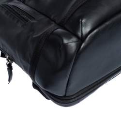 Tumi Black Coated Canvas and Leather Alpha 3 Brief Pack Backpack