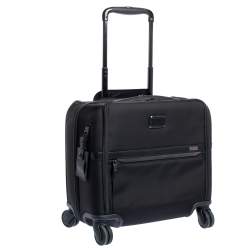 Pre Owned TUMI Black Nylon Alpha 9 Compact 4 Wheel Case
