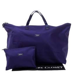 Pre Owned TUMI Purple Nylon Shopper Tote