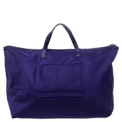 Pre Owned TUMI Purple Nylon Shopper Tote