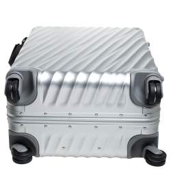 Pre Owned TUMI Silver Aluminum 4 Wheel Short Trip Packing Case 19 Degrees Luggage 65
