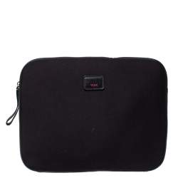Pre Owned Tumi Black Neoprene Laptop Cover