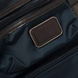 Pre Owned Tumi Blue/Brown Nylon and Leather Alpha Bravo Barstow Messenger Bag