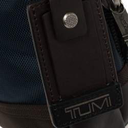 Pre Owned Tumi Blue/Brown Nylon and Leather Alpha Bravo Barstow Messenger Bag