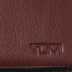 Pre Owned Tumi Black Leather Bifold Card Case