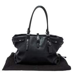 Pre Owned TUMI Black Leather Weekender Tote