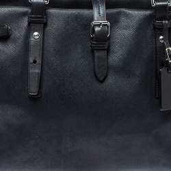 Pre Owned TUMI Black Leather Weekender Tote