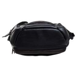 Pre Owned TUMI Dark Brown/Black Leather Alpha Bravo Knox Backpack