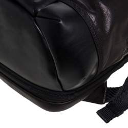 Pre Owned TUMI Dark Brown/Black Leather Alpha Bravo Knox Backpack