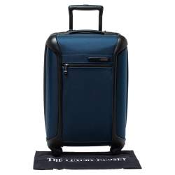 Pre Owned TUMI Blue/Black Nylon Lightweight International Carry On Luggage