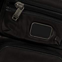 Tumi Dark Brown/Black Leather Alpha Bravo Barstow Messenger Bag