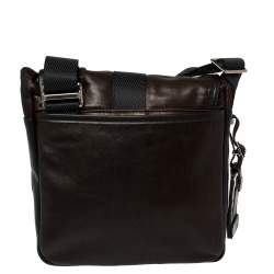 Tumi Dark Brown/Black Leather Barton Crossbody Bag