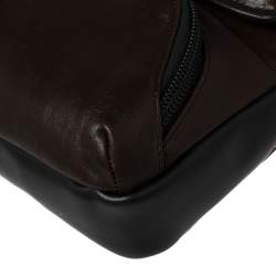 Tumi Dark Brown/Black Leather Barton Crossbody Bag