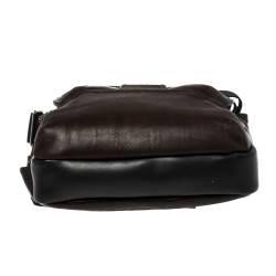 Tumi Dark Brown/Black Leather Barton Crossbody Bag