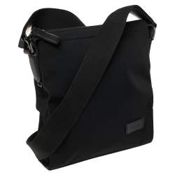 Pre Owned TUMI Black Nylon and Leather Messenger Bag