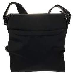 Pre Owned TUMI Black Nylon and Leather Messenger Bag