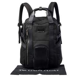 Pre Owned TUMI Black Nylon and Leather Alpha Bravo Kings Backpack Tote