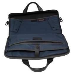 TUMI Dark Grey/Black Fabric and Leather Alpha 2 T Pass Laptop Briefcase