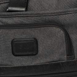 TUMI Dark Grey/Black Fabric and Leather Alpha 2 T Pass Laptop Briefcase