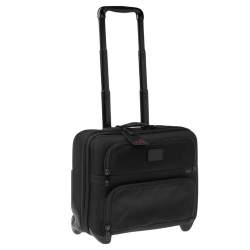 TUMI Black Nylon 2 Wheel Alpha Expandable Compact Carry On Luggage