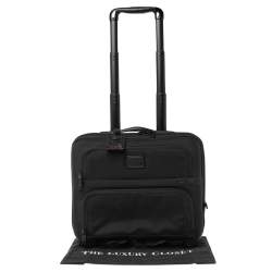 TUMI Black Nylon 2 Wheel Alpha Expandable Compact Carry On Luggage
