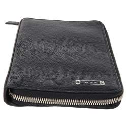 Pre Owned Tumi Black Leather Zip Around Wallet