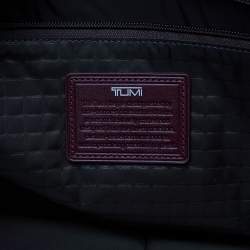Pre Owned Tumi Burgundy Nylon T-Pass Kennedy Deluxe Brief Laptop Bag