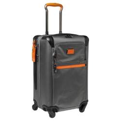 Pre Owned Tumi Grey/orange Nylon Alpha 2 Expandable Wheeled Luggage