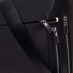 Pre Owned TUMI Black Nylon and Leather Arrive Messenger Bag