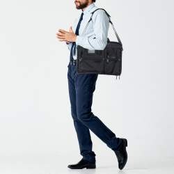 Pre Owned TUMI Black Nylon Alpha T-Pass Expandable Laptop Briefcase