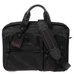 Pre Owned TUMI Black Nylon Alpha T-Pass Expandable Laptop Briefcase