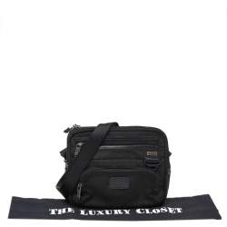 TUMI Black Nylon iPad Case Messenger Bag