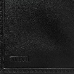 Tumi Black Graphic Print Nylon and Leather Trim Bifold Card Case