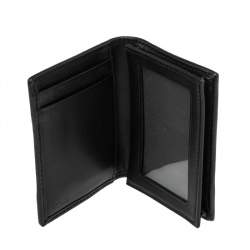 Tumi Black Graphic Print Nylon and Leather Trim Bifold Card Case