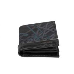 Tumi Black Graphic Print Nylon and Leather Trim Bifold Card Case