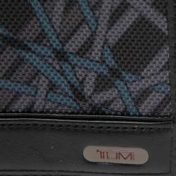 Tumi Black Graphic Print Nylon and Leather Trim Bifold Card Case