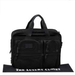 Pre Owned TUMI Black Nylon Alpha T-Pass Expandable Laptop Briefcase