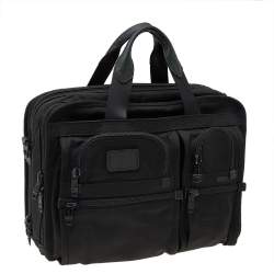 Pre Owned TUMI Black Nylon Alpha T-Pass Expandable Laptop Briefcase
