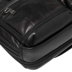 Pre Owned TUMI Metallic Dark Brown/Black Leather Alpha Bravo Andersen Slim Commuter Briefcase