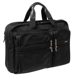 Pre Owned TUMI Black Ballistic Nylon Expandable Organizer Laptop Briefcase